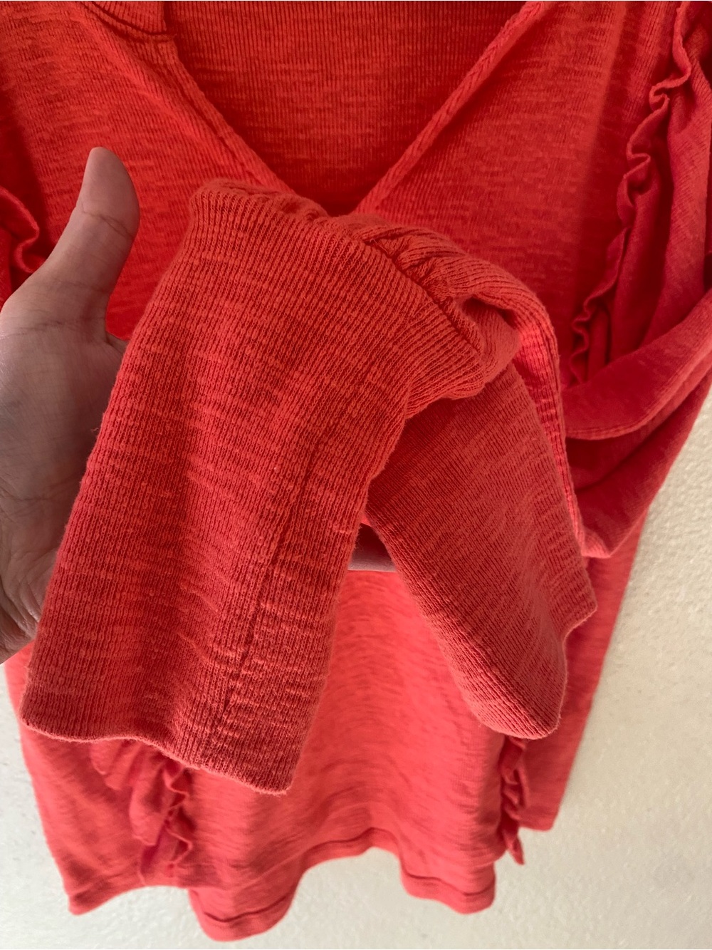 Pilcro Ruffle Sweatshirt Top - Picture 3 of 5